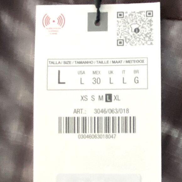 ZARA NWT Tie Dye Linen Wrap Pants Womens Large Wide Leg Lagenlook Boho Beachy - Picture 16 of 16